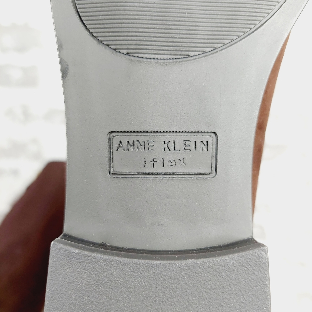 New Anne Klein Audrey Brown Zip Up Knee High Boots V413 - Picture 8 of 11
